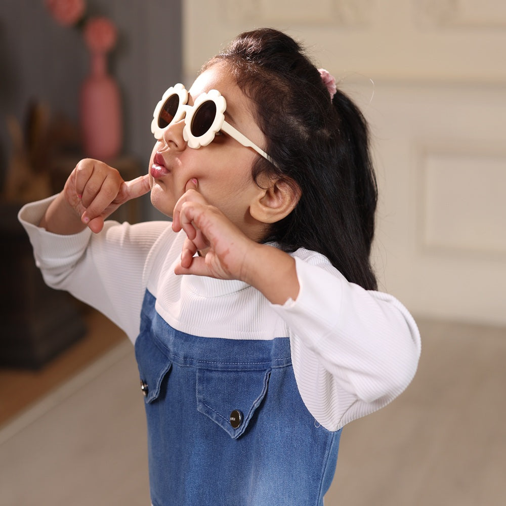 Sunglasses for Kids Flower shape - Girls & Boys Mix Colors (With Car Case)