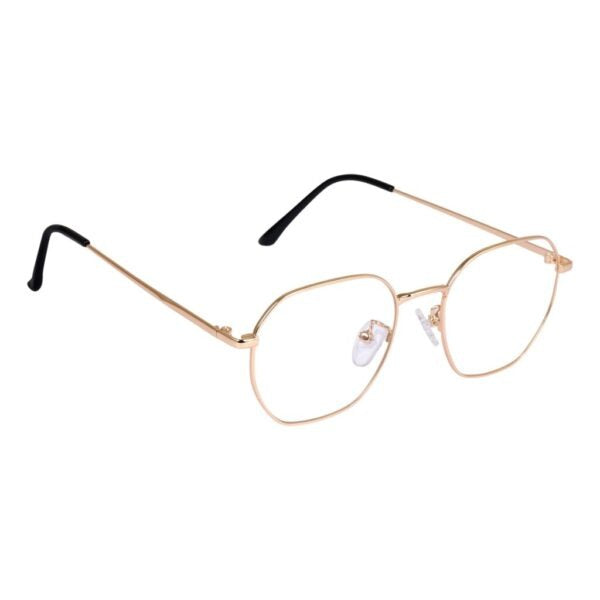 Lensexpert Gold Hexagon Reading Blue Cut Metal Eyeglasses - Lensexpert