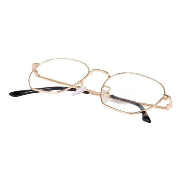 Lensexpert Gold Hexagon Reading Blue Cut Metal Eyeglasses - Lensexpert