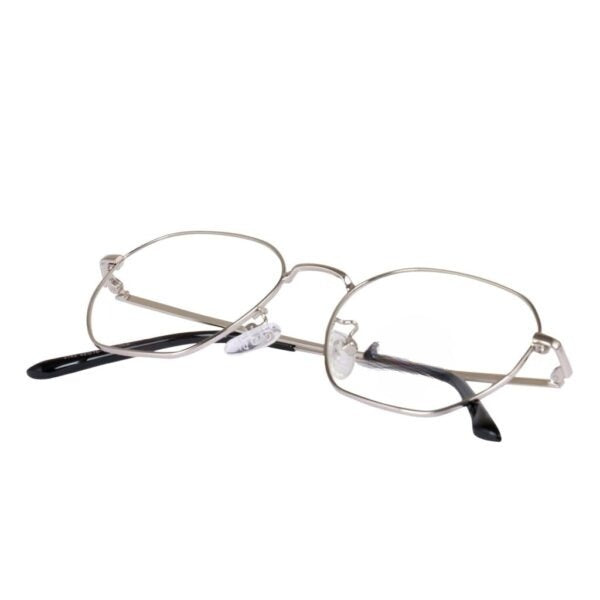 Lensexpert Silver Hexagon Reading Blue Cut Metal Eyeglasses - Lensexpert