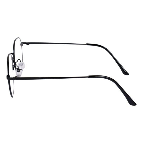 Lensexpert Black Hexagon Reading Blue Cut Metal Eyeglasses - Lensexpert