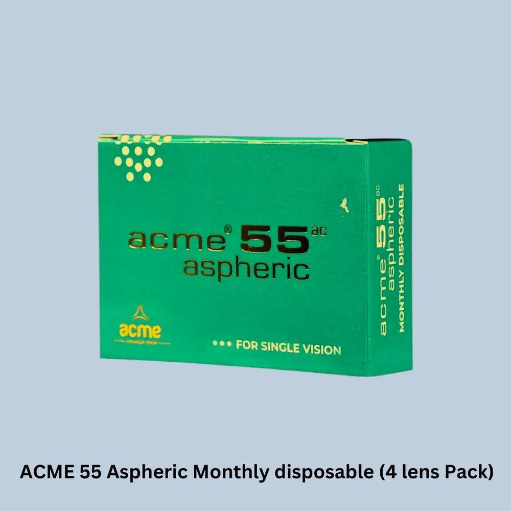 ACME 55 ASPHERIC MONTHLY DISPOSABLE (4 LENS PACK) - Lensexpert