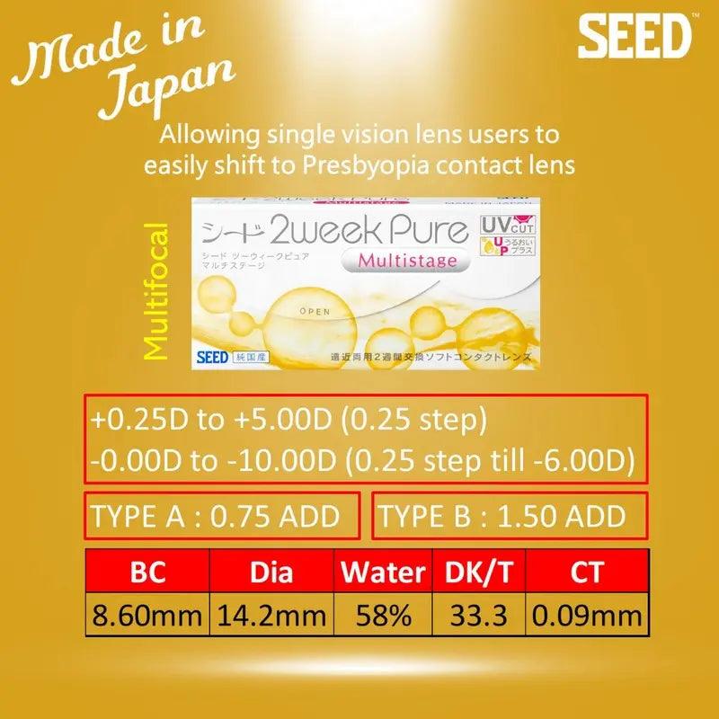 SEED 2-WEEK MULTI-FOCAL PURE (6 LENS/BOX) - Lensexpert