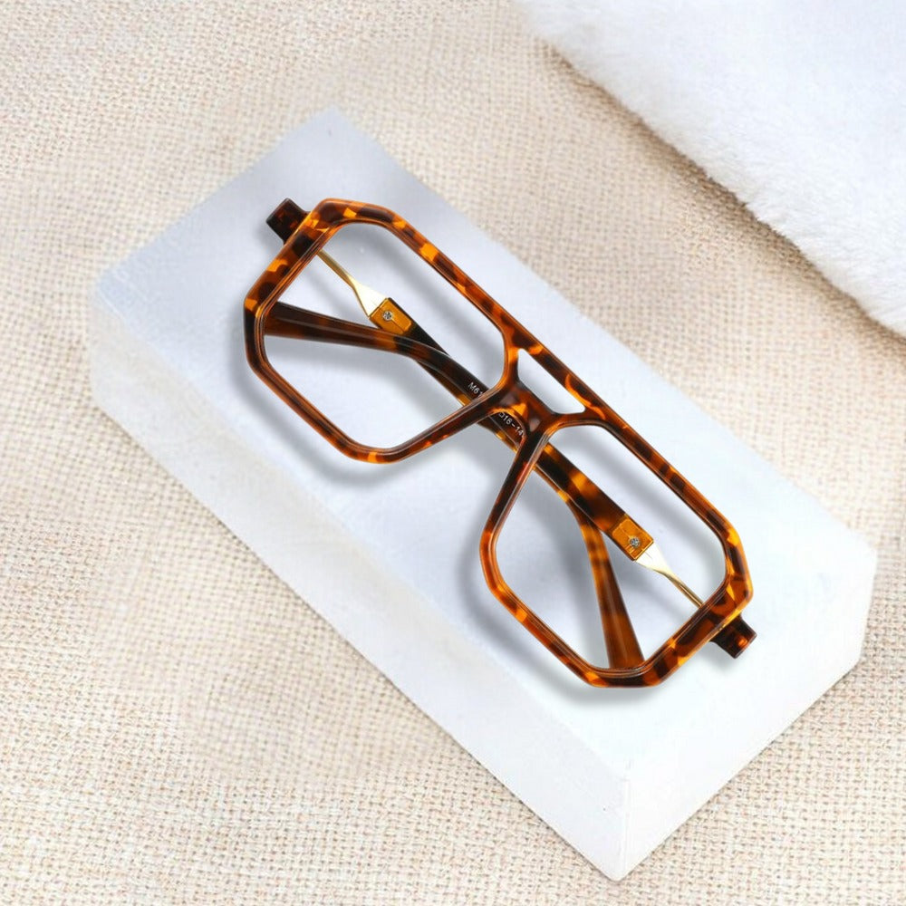 Lens Expert Retro Classic Frame Computer Glasses - LEOPARD - Lensexpert