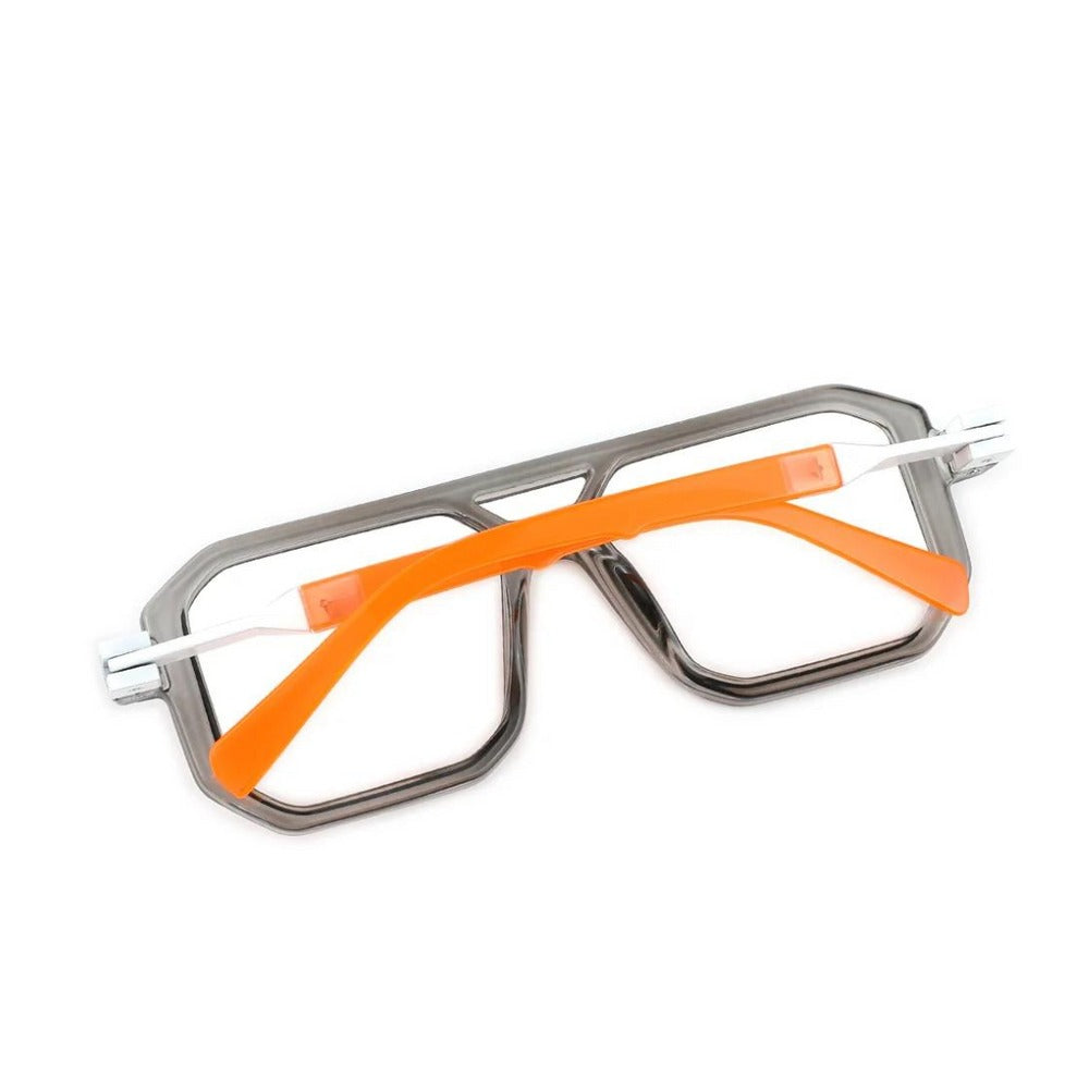 Lens Expert Retro Classic Frame Computer Glasses - Orange - Lensexpert