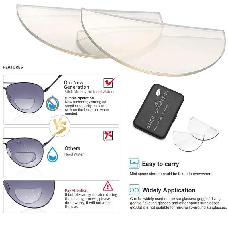 Reusable Bifocal Optical Presbyopic Glasses Lenses Patch Liquid Silicone Portable Stick on Reading Glasses Lens