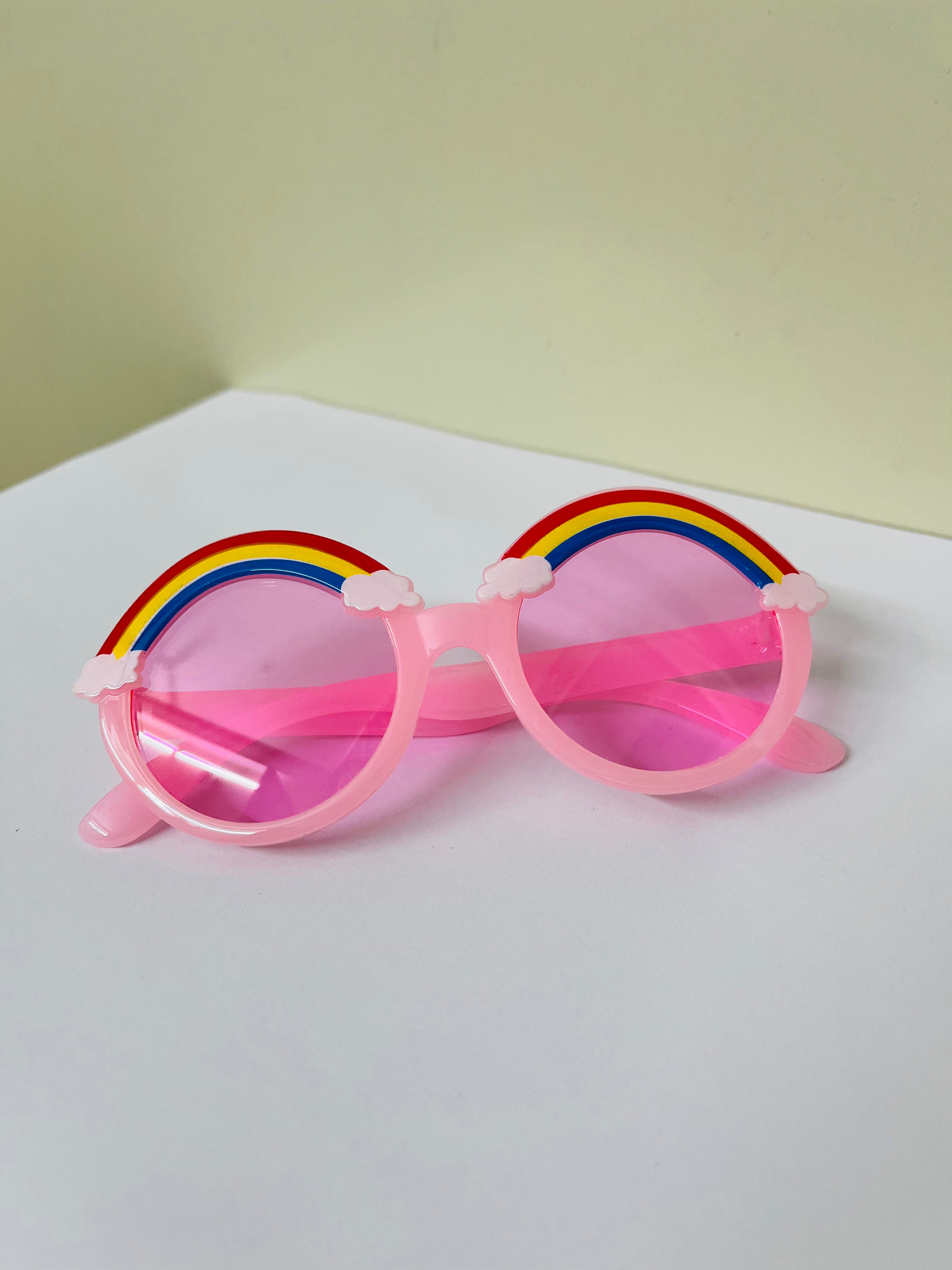 Sunglasses for Kids round shape - Girls & Boys Mix Colors (Rainbow on top)
