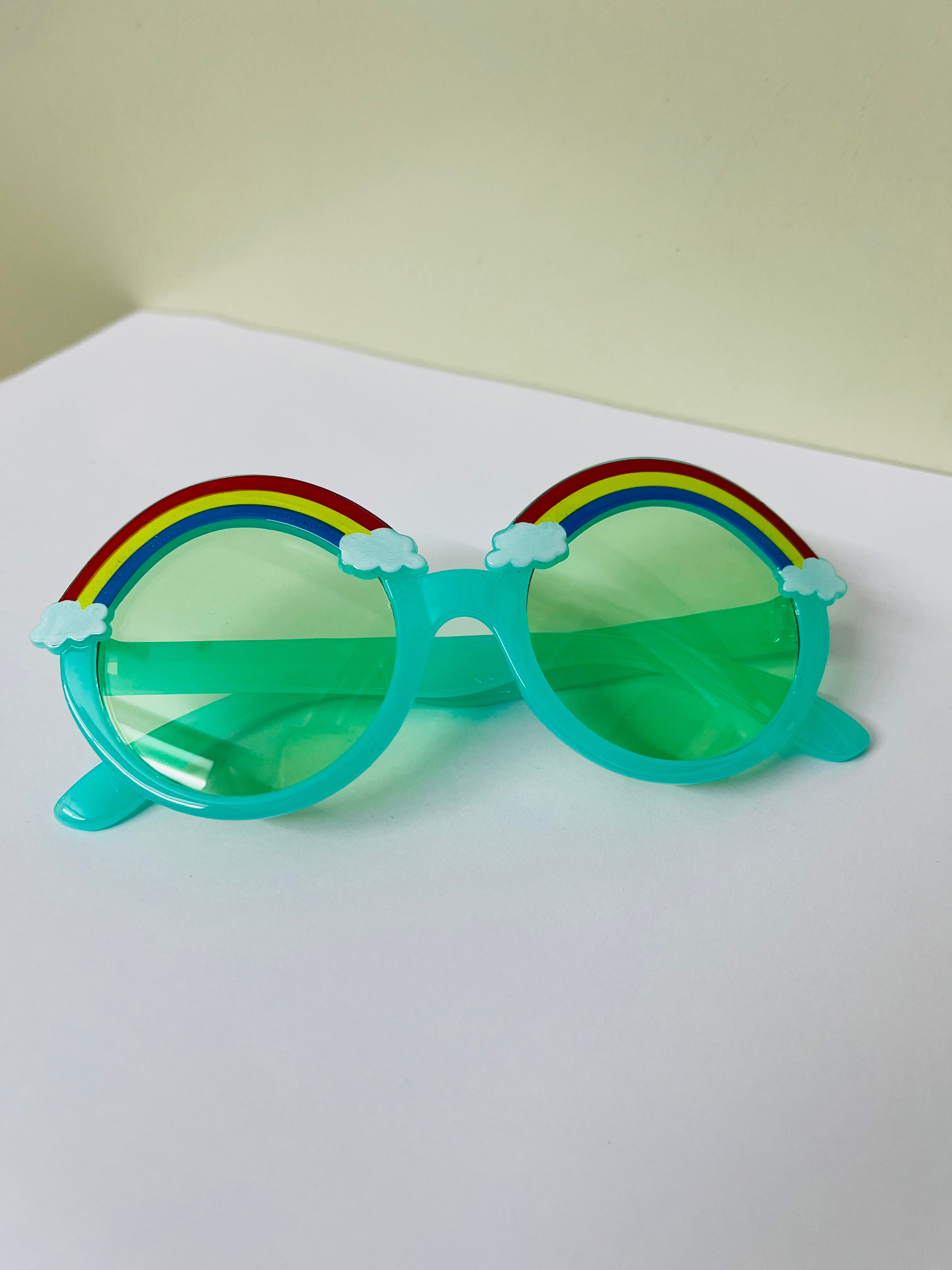 Sunglasses for Kids round shape - Girls & Boys Mix Colors (Rainbow on top)