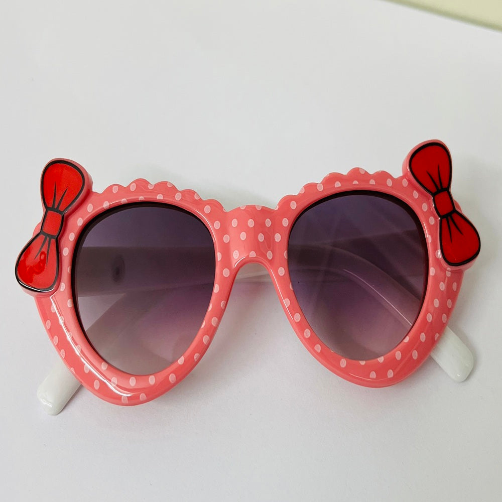 Sunglasses for Girls Mix Colors With Bow Both Sides (With Car Case)