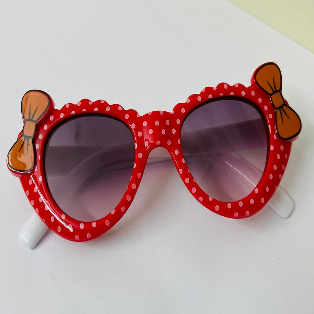 Sunglasses for Girls Mix Colors With Bow Both Sides (With Car Case)