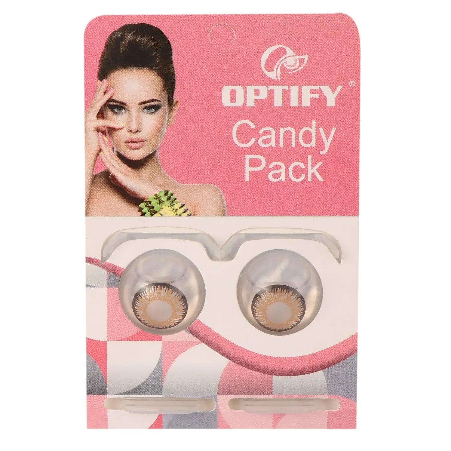 Optify Candy Pack Colored Contact Lenses (Zero Power,Brown) - Lensexpert