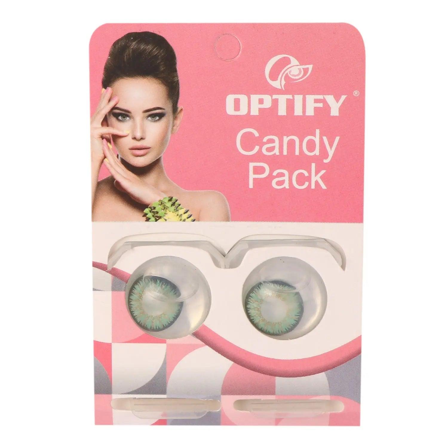 Optify Candy Pack Colored Contact Lenses (Zero Power,Dark Green) - Lensexpert