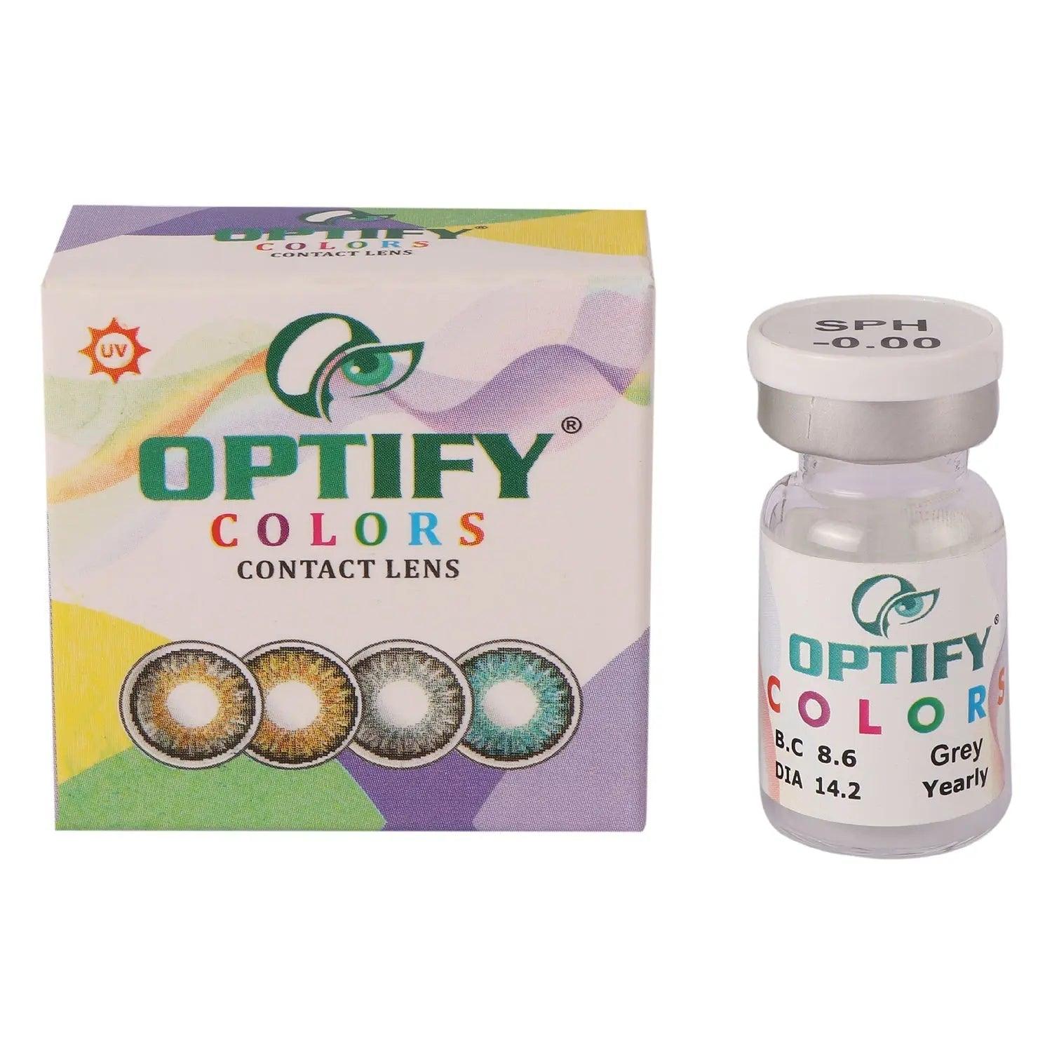 Optify Yearly Colored Contact Lenses(Zero Power,Pack of 1) - Lensexpert
