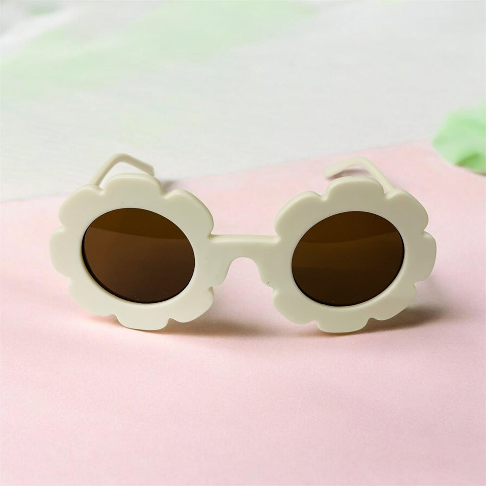 Sunglasses for Kids Flower shape - Girls & Boys Mix Colors (With Car Case)