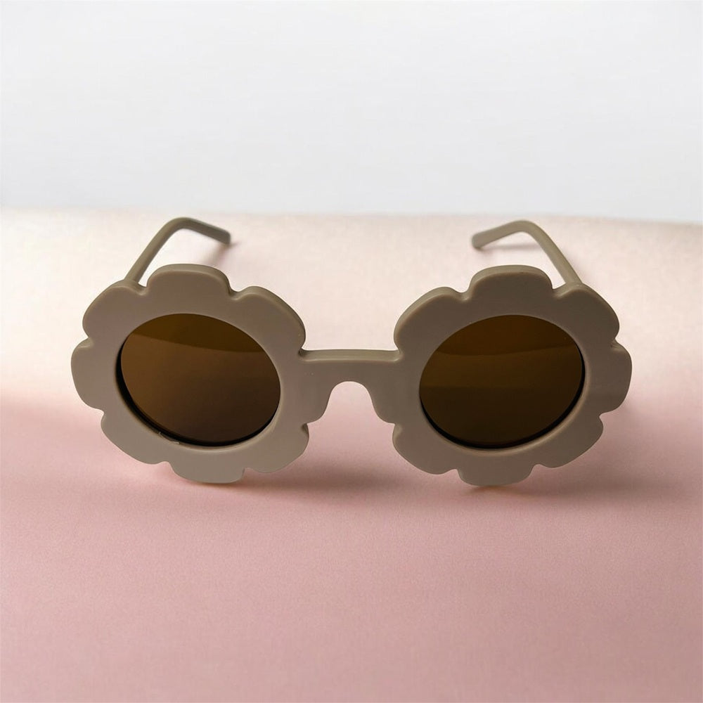 Sunglasses for Kids Flower shape - Girls & Boys Mix Colors (With Car Case)
