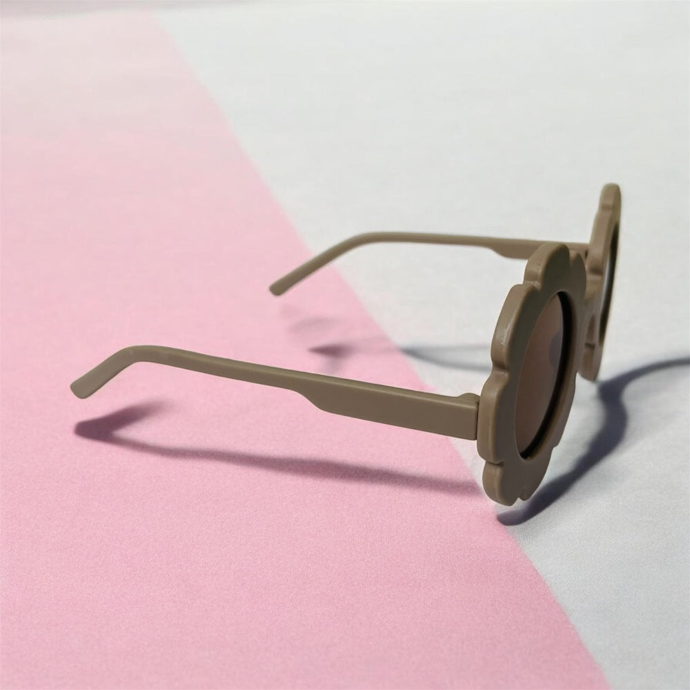 Sunglasses for Kids Flower shape - Girls & Boys Mix Colors (With Car Case)