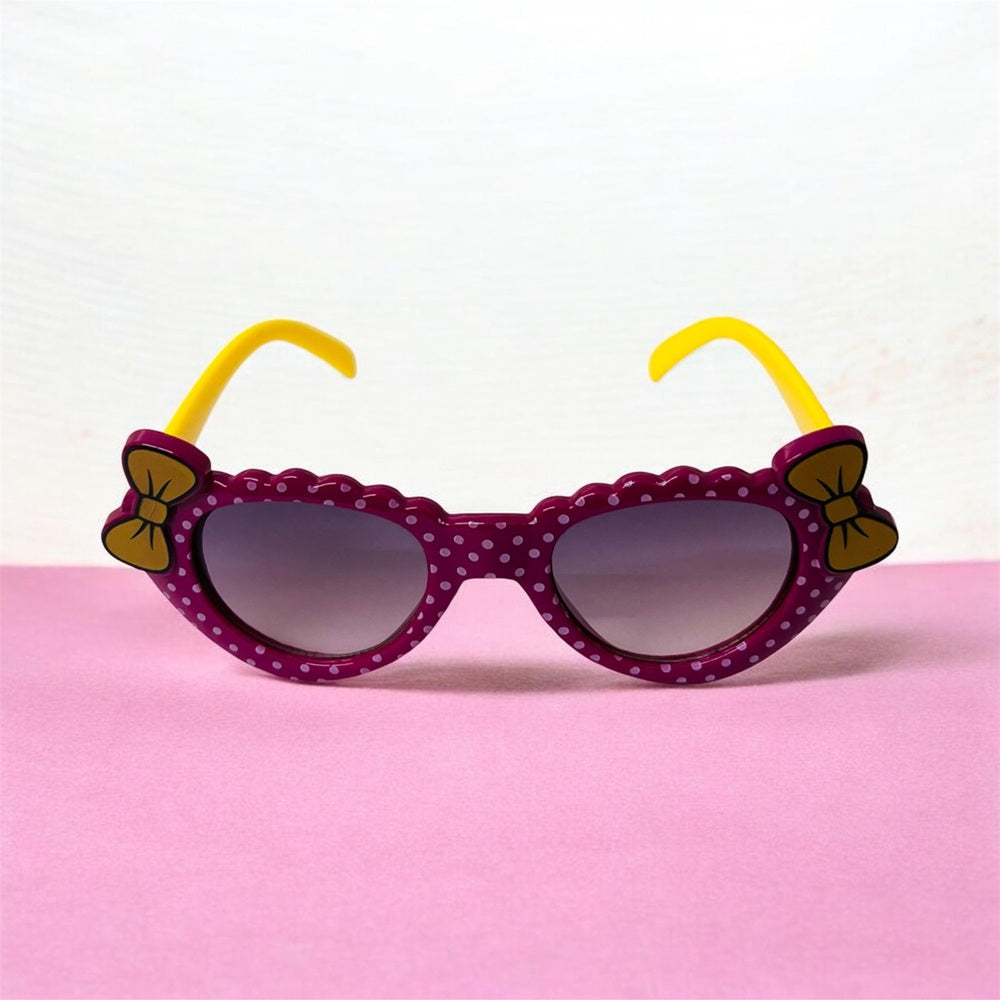 Sunglasses for Girls Mix Colors With Bow Both Sides (With Car Case)