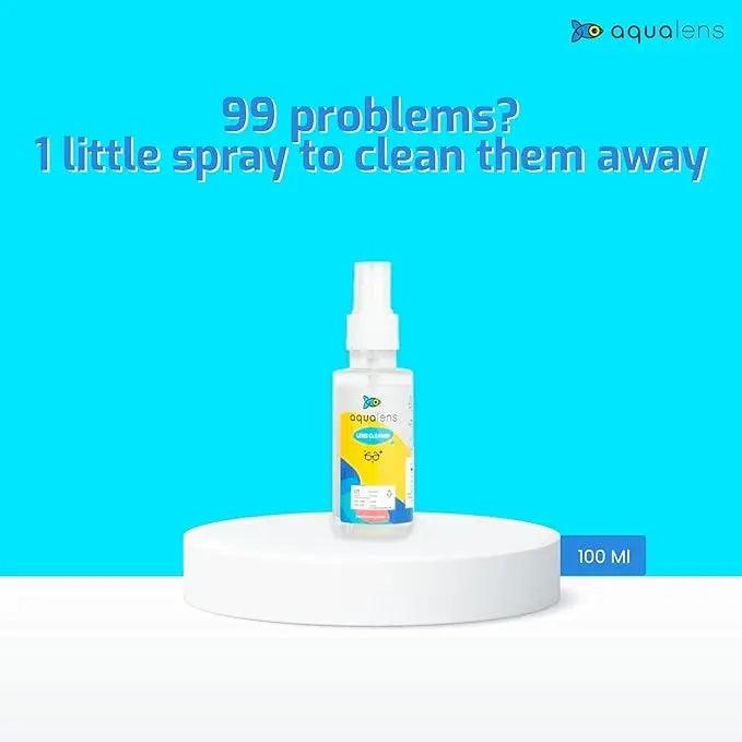 Aqualens Contact Lenses - Lens cleaner for Spectacles, Anti-glare, Sunglasses, Anti-reflective, Blu Lenses & Polarised Lenses - Value Pack of 4 (100ml each) - Lensexpert