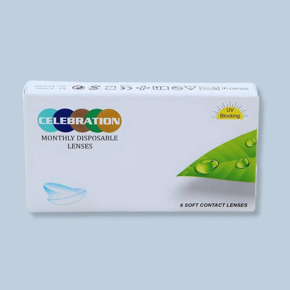 CELEBRATION CLEAR MONTHLY DISPOSABLE LENSES MONTHLY (6 LENS/BOX) - Lensexpert