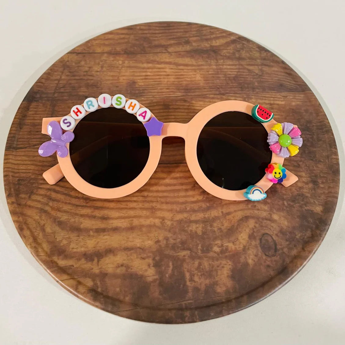 Customized Sunglasses for Kids with name round shape - Girls & Boys Vibrant Colors