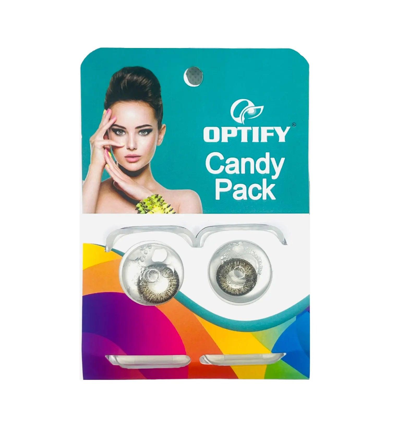 Optify Candy Pack Colored Contact Lenses (Zero Power,Black) - Lensexpert