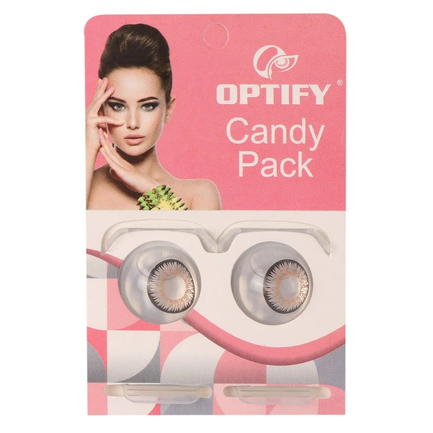 Optify Candy Pack Colored Contact Lenses (Zero Power,Gray) - Lensexpert