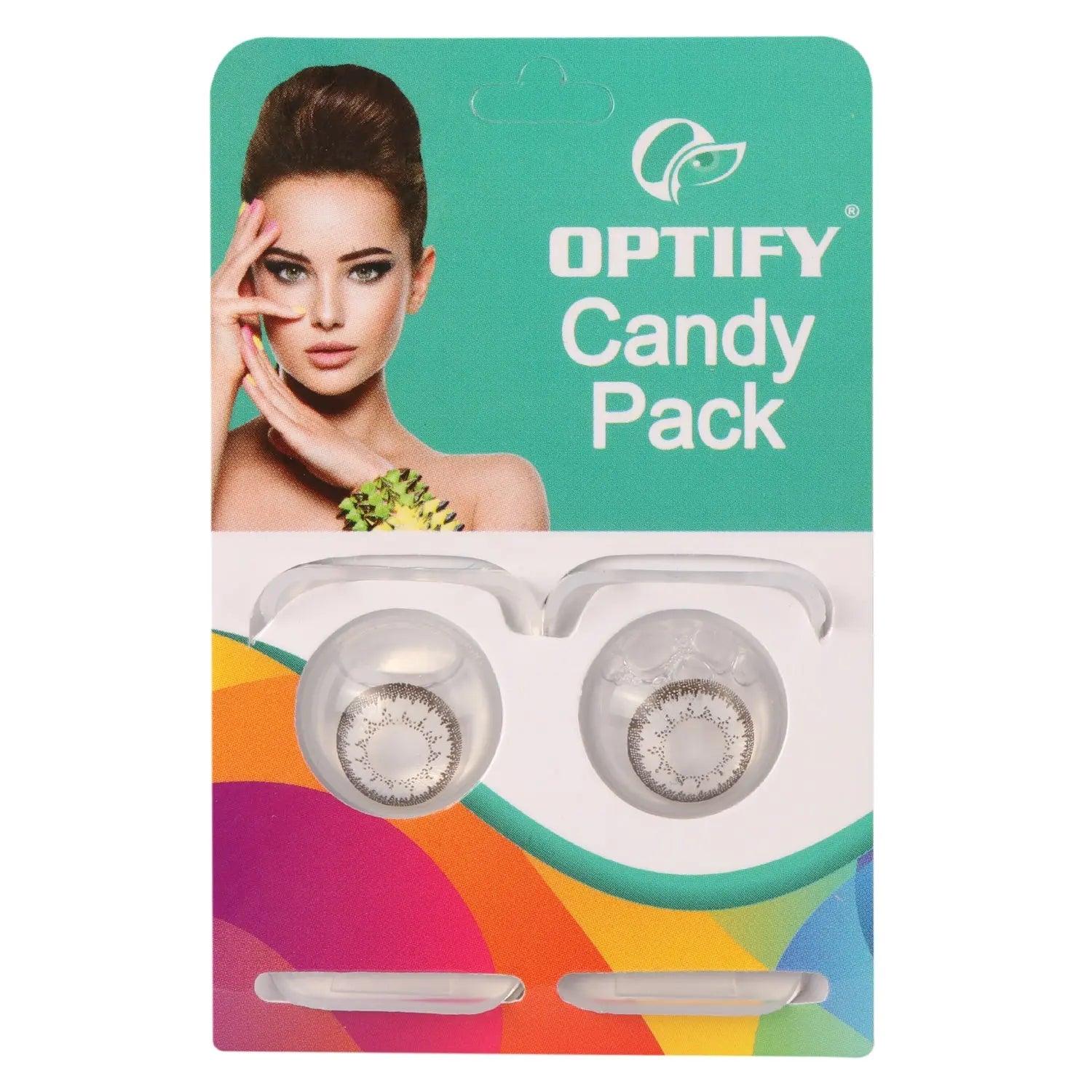 Optify Candy Pack Colored Contact Lenses (Zero Power,White) - Lensexpert