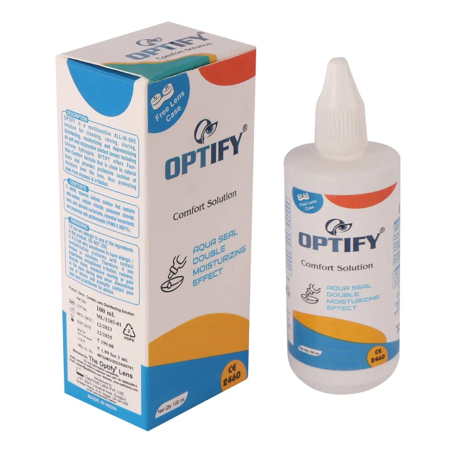Optify Contact Lenses Solution(100 ml) - Lensexpert