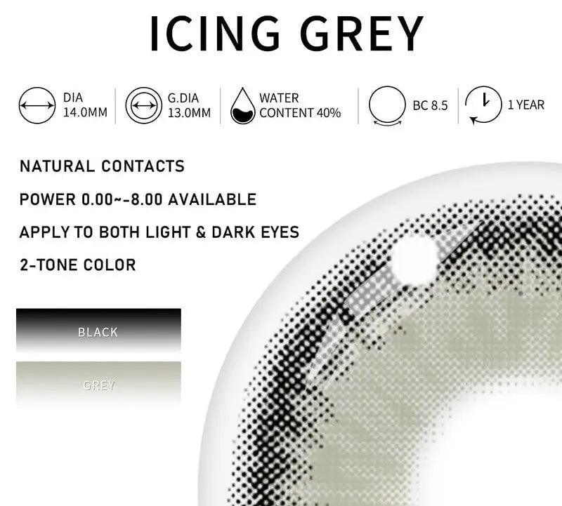 OPTIFY ICY GREY ONEDAY DISPOSIBLE CONTACT LENS (1 PAIR PACK) - Lensexpert