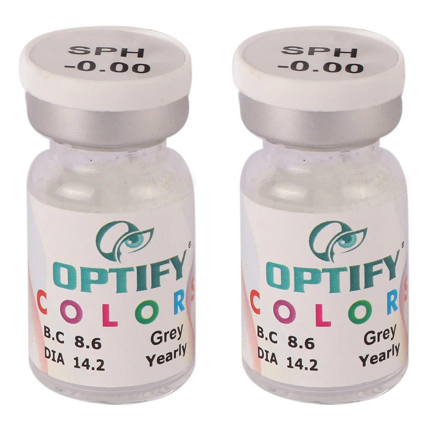Optify Yearly Colored Contact Lenses(Zero Power,Pack of 1) - Lensexpert
