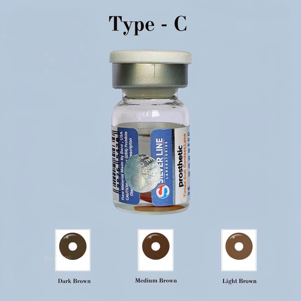 Silverline Prosthetic C-Type Contact Lens (1 Lens) By Purecon