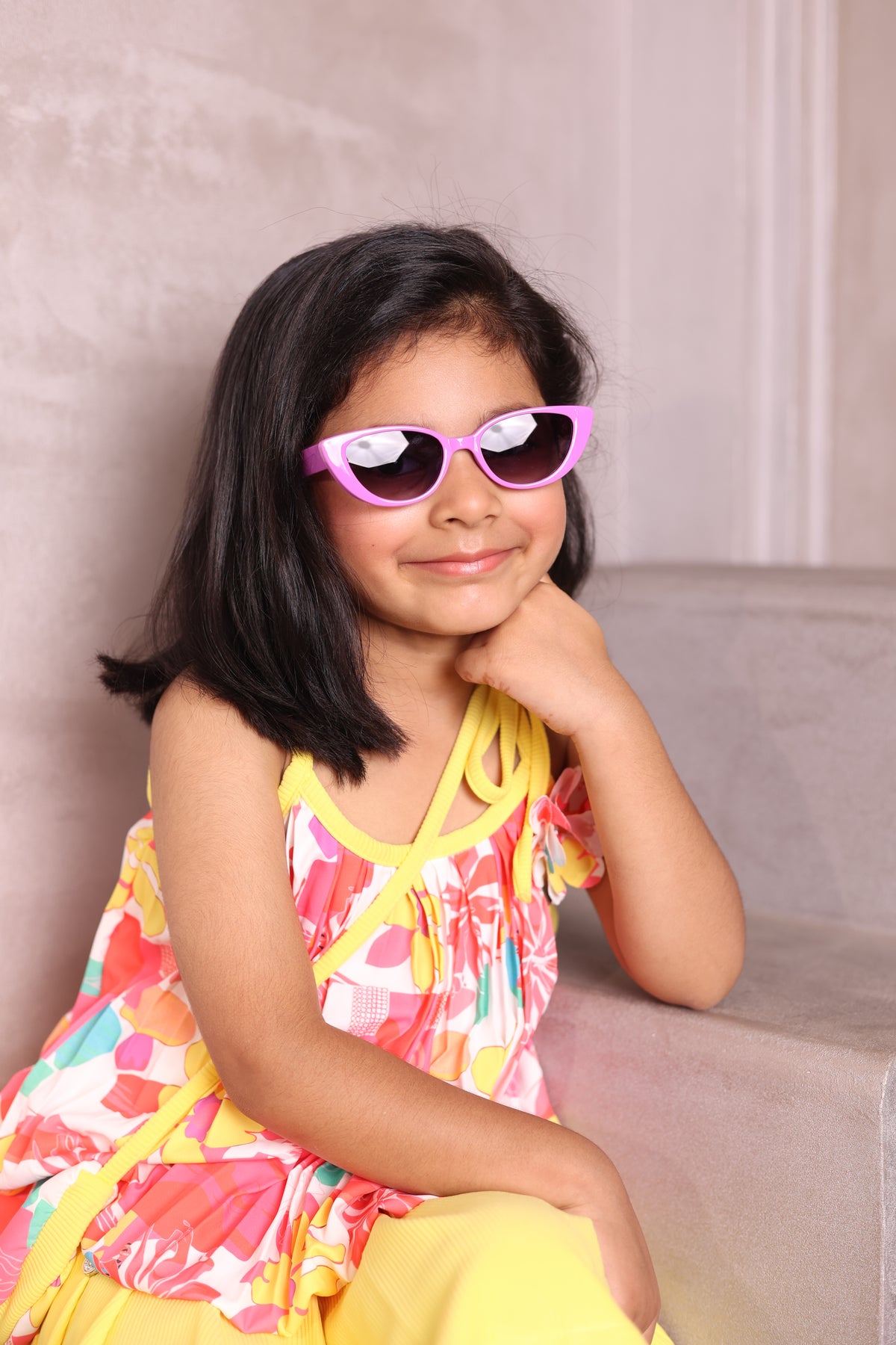 Sunglasses for Girls - Cateye Mix Colors (With Car Case)