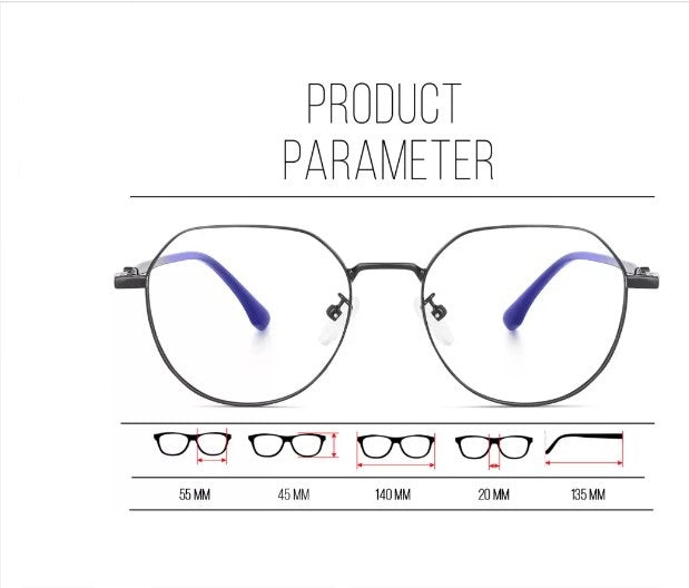 LENSEXPERT ROUND METAL COMPUTER GLASSES - Lensexpert