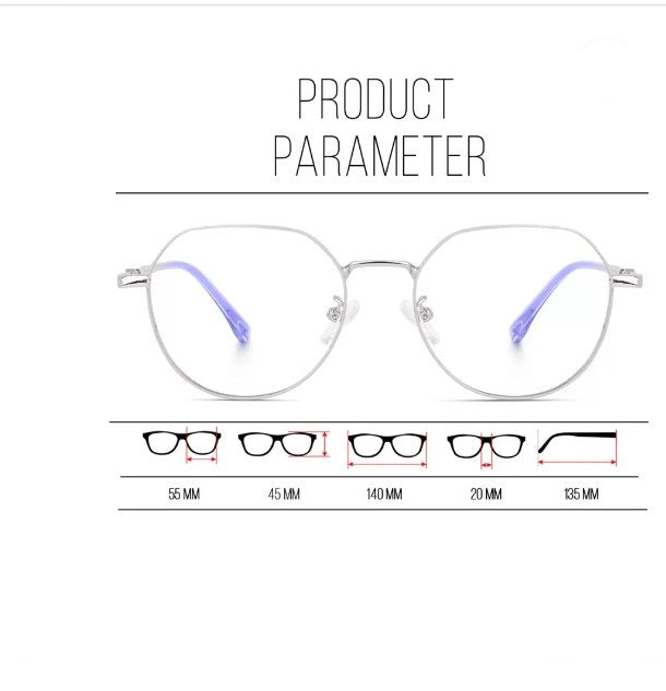 LENSEXPERT ROUND METAL COMPUTER GLASSES - Lensexpert