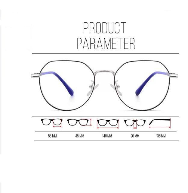 LENSEXPERT ROUND METAL COMPUTER GLASSES - Lensexpert