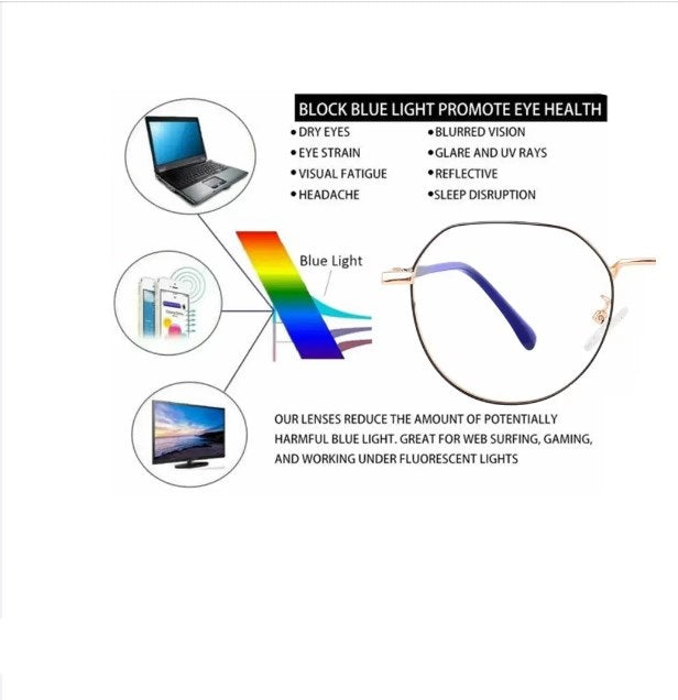 LENSEXPERT ROUND METAL COMPUTER GLASSES - Lensexpert