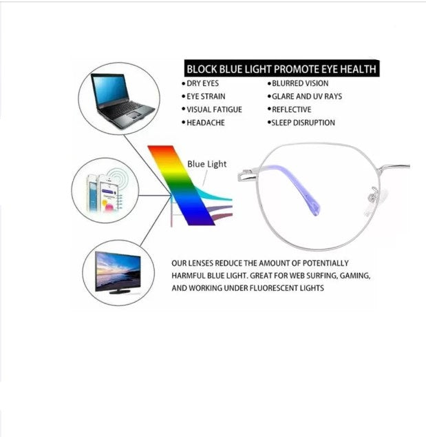 LENSEXPERT ROUND METAL COMPUTER GLASSES - Lensexpert