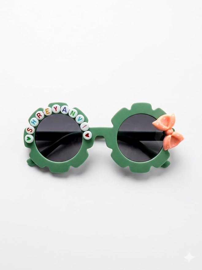 Customized Sunglasses for Kids with name round shape - Girls & Boys Mix Colors