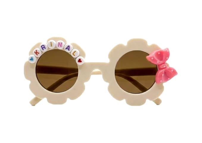 Customized Sunglasses for Kids with name round shape - Girls & Boys Mix Colors