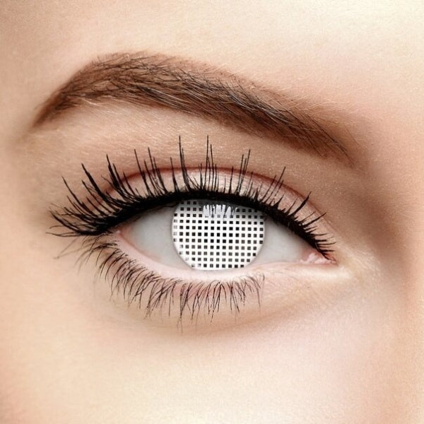 WHITE MESH HELLOWEEN WEEKLY CONTACT LENSES - Lensexpert