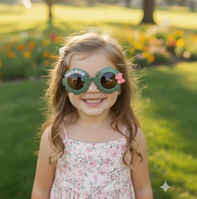 Customized Sunglasses for Kids with name round shape - Girls & Boys Mix Colors