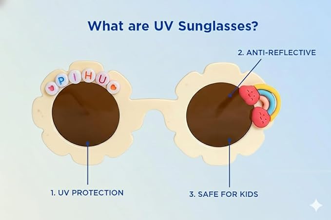 Customized Sunglasses for Kids with name round shape - Girls & Boys Mix Colors