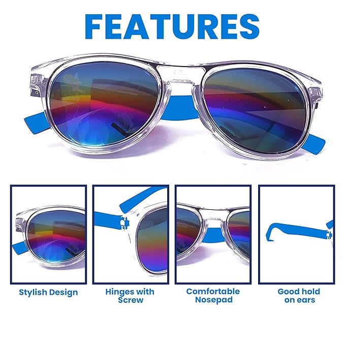 Lensexpert UV Rays Protective Full Frame Sunglasses For Kids With Car Case (Pack of 1)