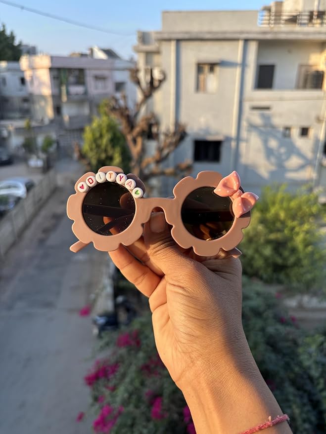 Customized Sunglasses for Kids with name round shape - Girls & Boys Mix Colors