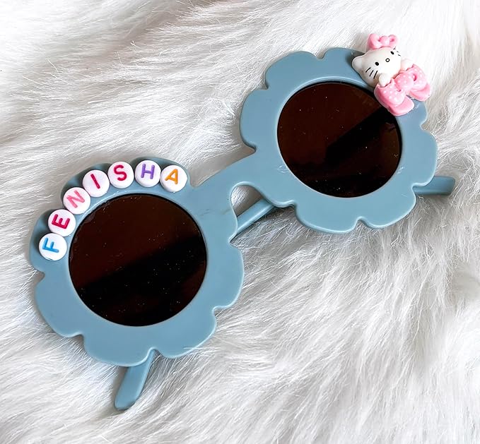 Customized Sunglasses for Kids with name round shape - Girls & Boys Mix Colors