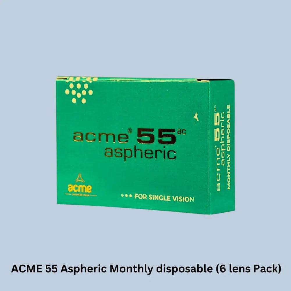 ACME 55 ASPHERIC MONTHLY DISPOSABLE (6 LENS PACK) - Lensexpert