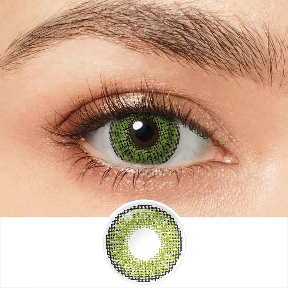 OPTIFY ONE-DAY DARK GREEN CONTACT LENSES(ZERO POWER, PACK OF 12) - Lensexpert