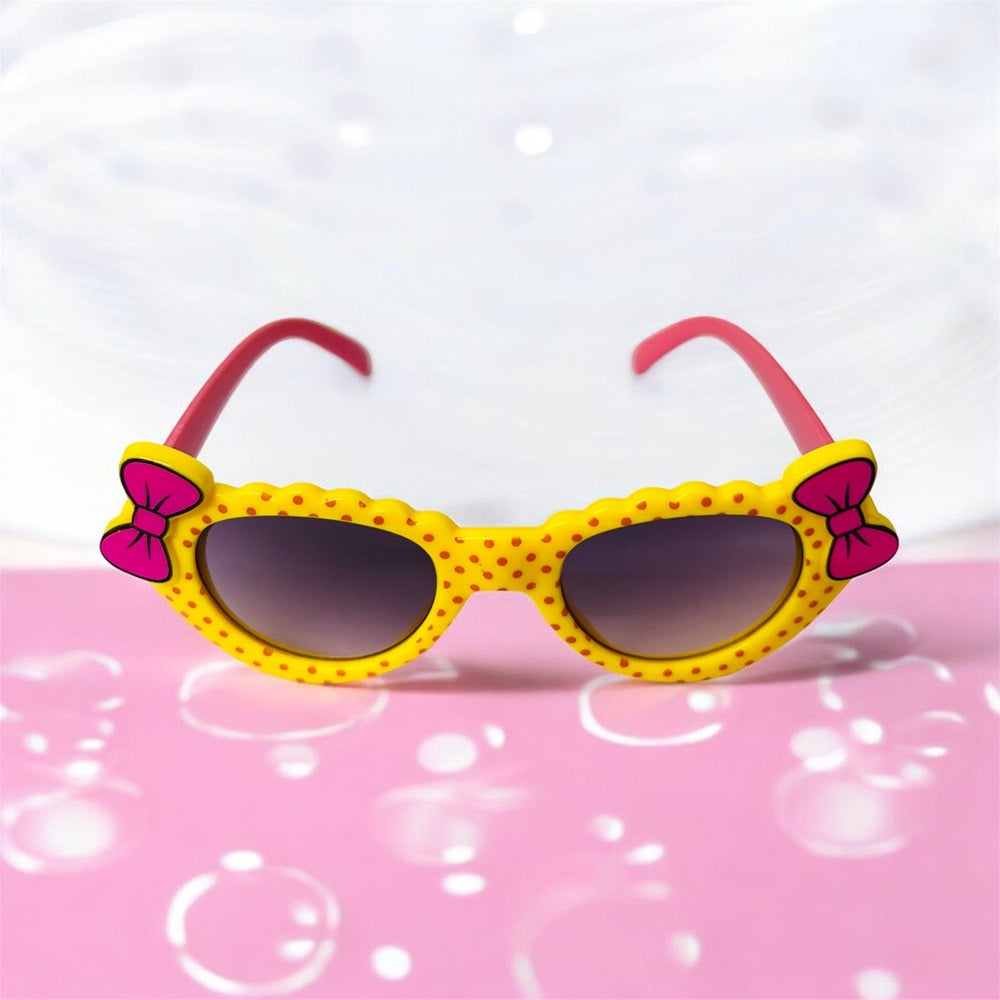 Sunglasses for Girls Mix Colors With Bow Both Sides (With Car Case)