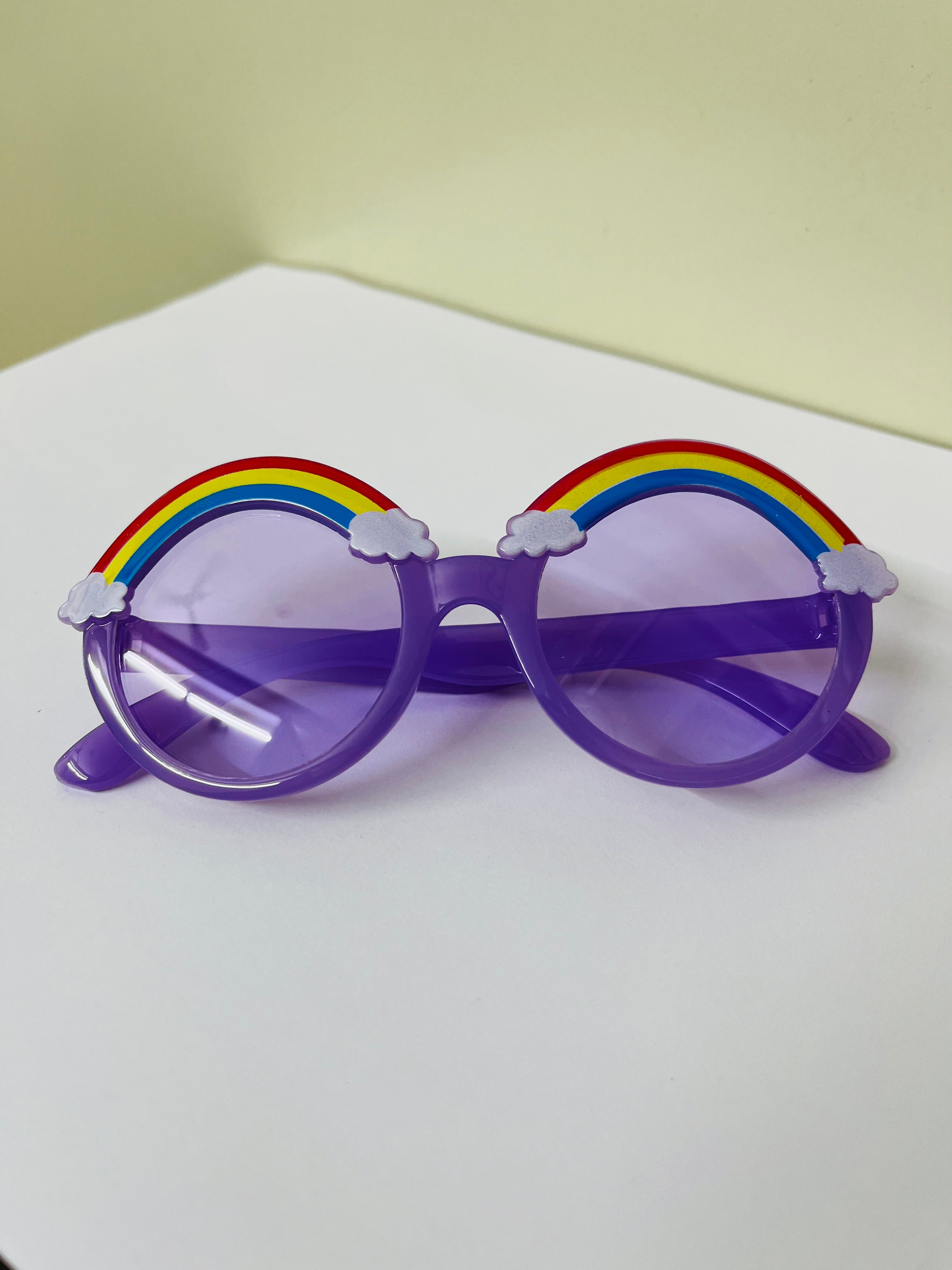 Sunglasses for Kids round shape - Girls & Boys Mix Colors (Rainbow on top)