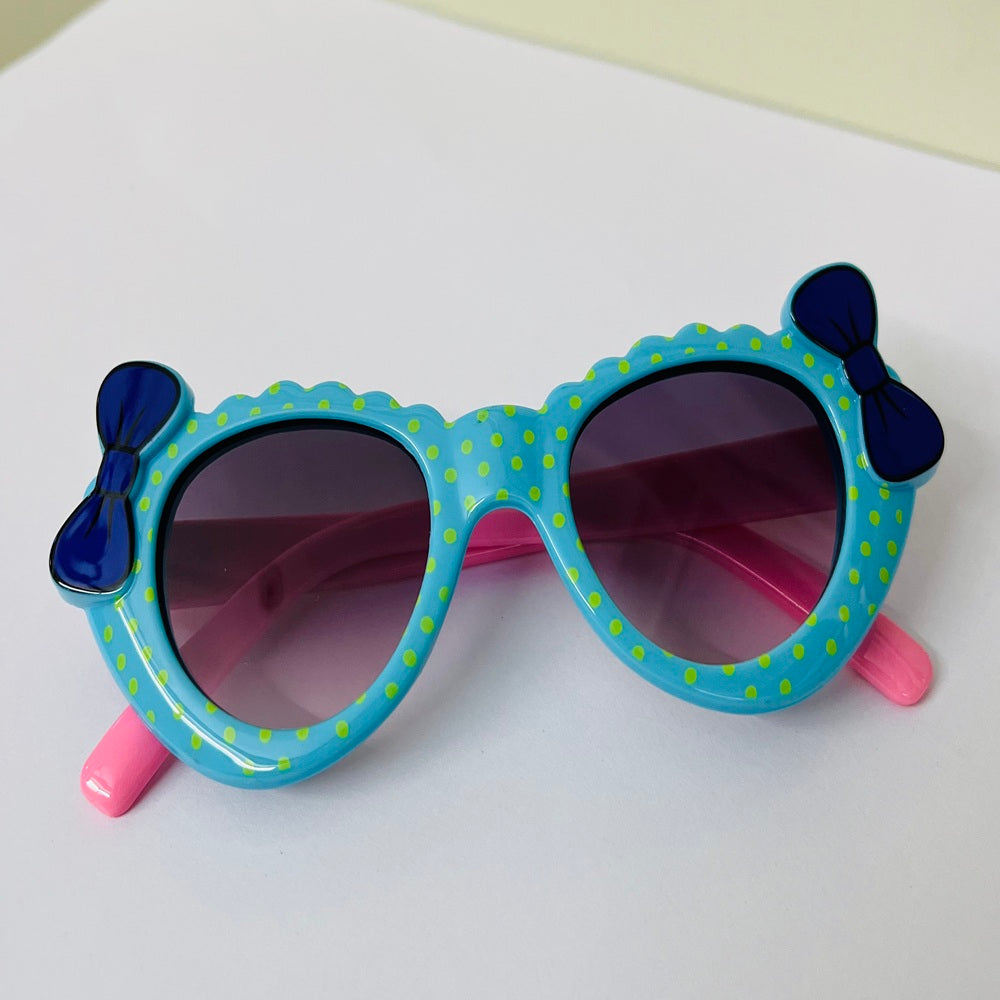 Sunglasses for Girls Mix Colors With Bow Both Sides (With Car Case)